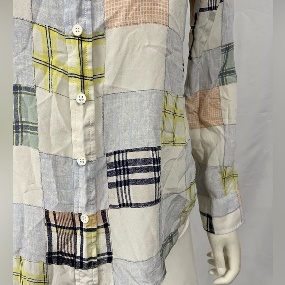 EQUIPMENT FEMME Colorful Patchwork Silk Long Sleeve Shirt Blouse - Picture 4 of 9